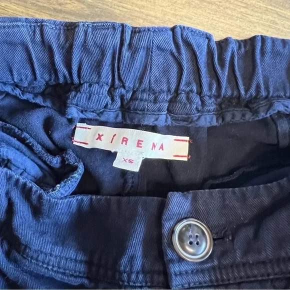 Xirena Navy Blue Thatcher Pants Button Fly Straight Leg Relaxed XS - Picture 11 of 14